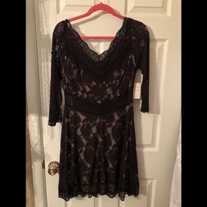 Free People Dk Navy F977Z274 Cocktail Lace Dress